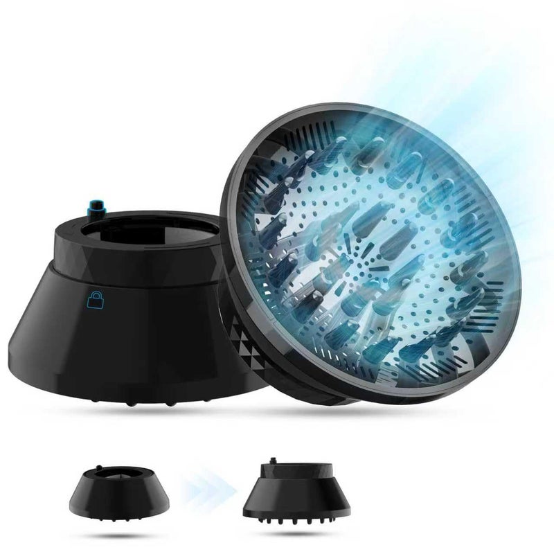 Wondrokey Universal Diffuser Hair Dryer Attachment - Fits Most 1.5-3.2"" Blow Dryers, Collapsible Diffuser For Curly Wavy Hair To Enhance Curls, Reduce Frizz, Fast Drying Travel Design - Image 1